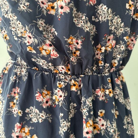 Sienna Sky Boho Blue Flower Floral Wrap Dress size Medium - Picture 7 of 9